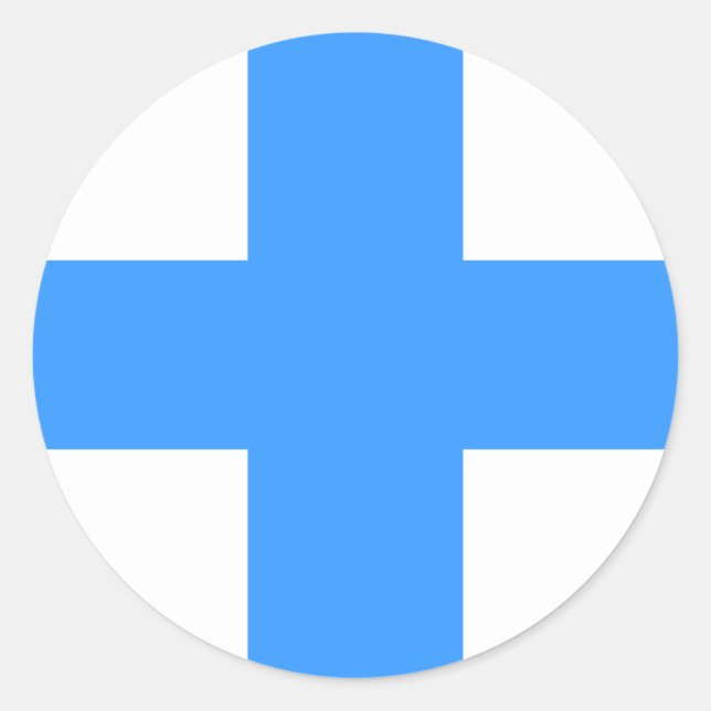 Flagge von Marseille Runder Aufkleber (Vorderseite)