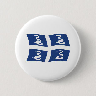 Flagge von Martinique Knopf Button