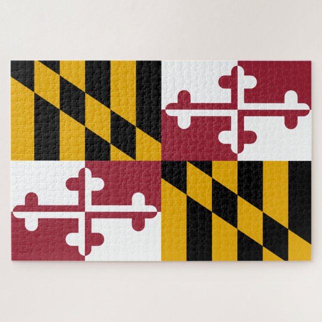 Flagge von Maryland (US-Staat) Puzzle (Horizontal)