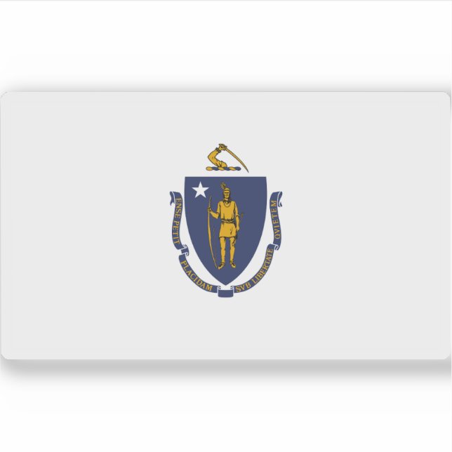 Flagge von Massachusetts Aufkleber (Vorderseite)