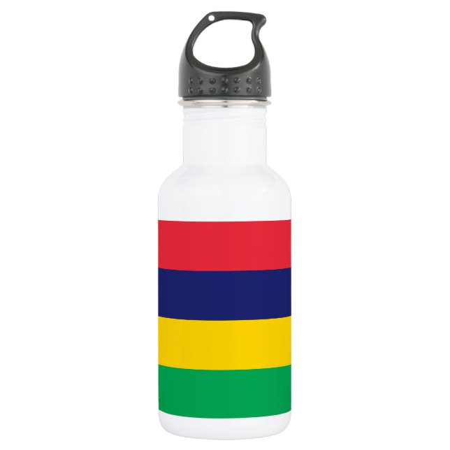 Flagge von Mauritius Edelstahlflasche (Vorderseite)