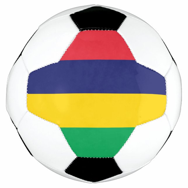Flagge von Mauritius Fußball (Vorderseite)
