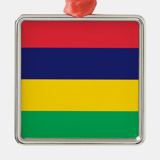 Flagge von Mauritius Ornament Aus Metall (Vorne)