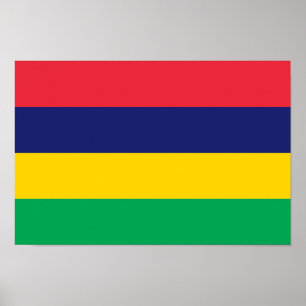 Flagge von Mauritius Poster