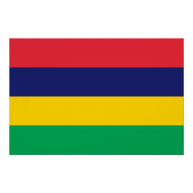 Flagge von Mauritius Poster (Vorderseite)