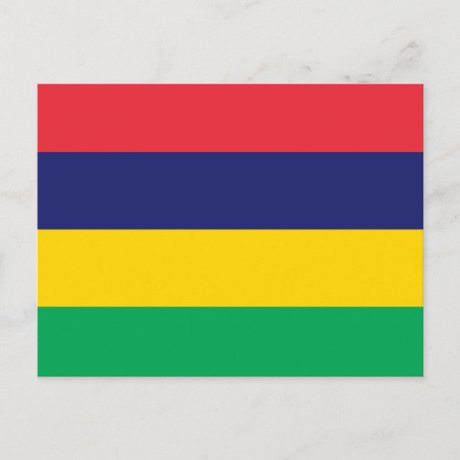 Flagge von Mauritius Postkarte (Vorderseite)
