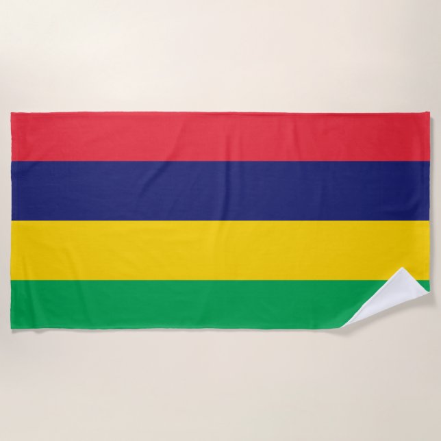 Flagge von Mauritius Strandtuch (Vorderseite)