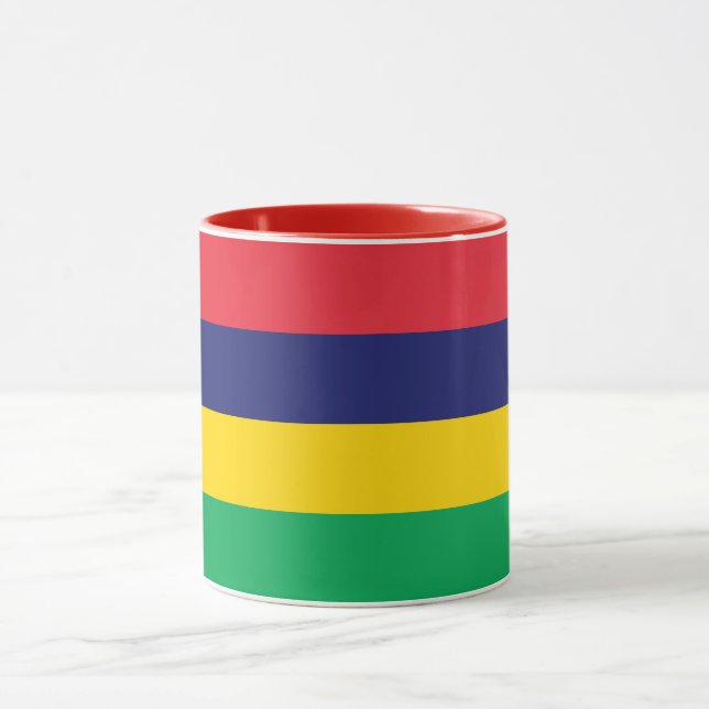 Flagge von Mauritius Tasse (Zentrum)
