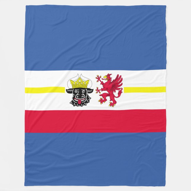 Flagge von Mecklenburg Fleece Blanket (Vorderseite)