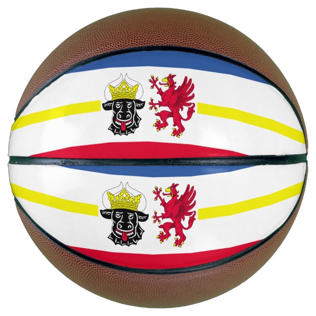 Flagge von Mecklenburg-Western Pommern Basketball (Vorderseite)