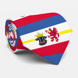 Flagge von Mecklenburg-Western Pommern Neck Tie Krawatte
