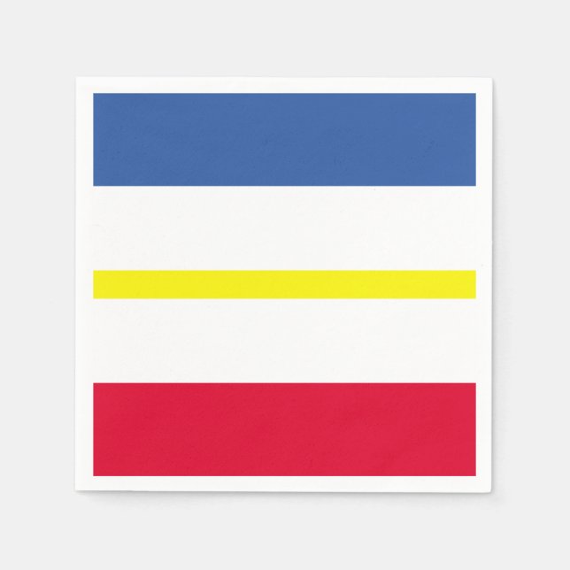 Flagge von Mecklenburg-Western Pommern Papier Neap Serviette (Vorderseite)