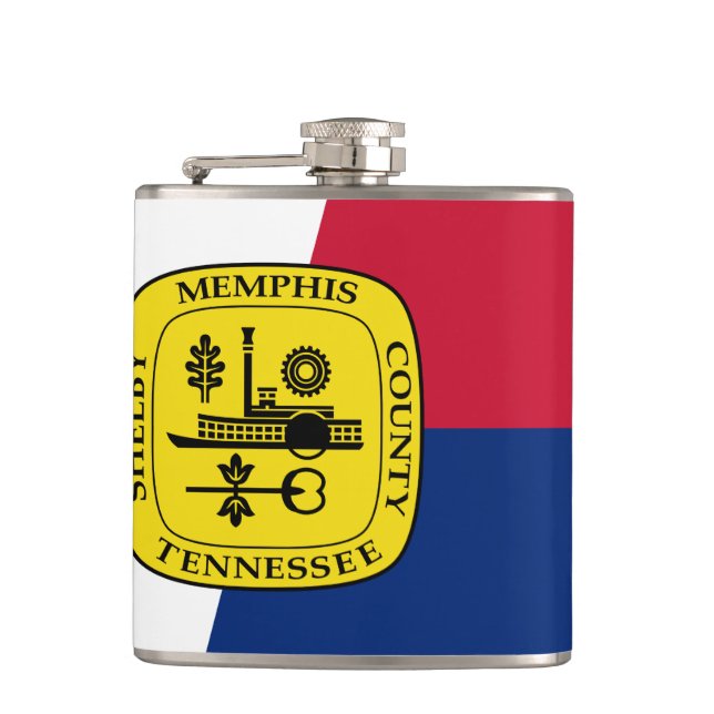 Flagge von Memphis, Hüftkolben von Tennessee Flachmann (Vorderseite)