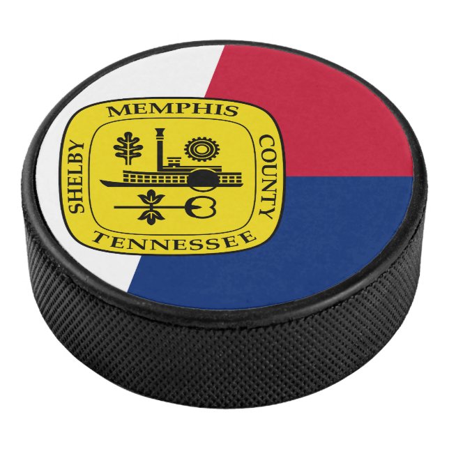 Flagge von Memphis, Tennessee Hockey Puck (3/4)