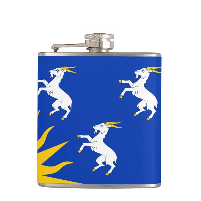 Flagge von Merionethshire Hip Flask Flachmann (Vorderseite)