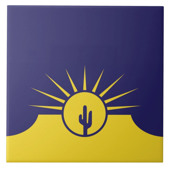 Flagge von Mesa (Arizona, USA) Fliese (Vorderseite)