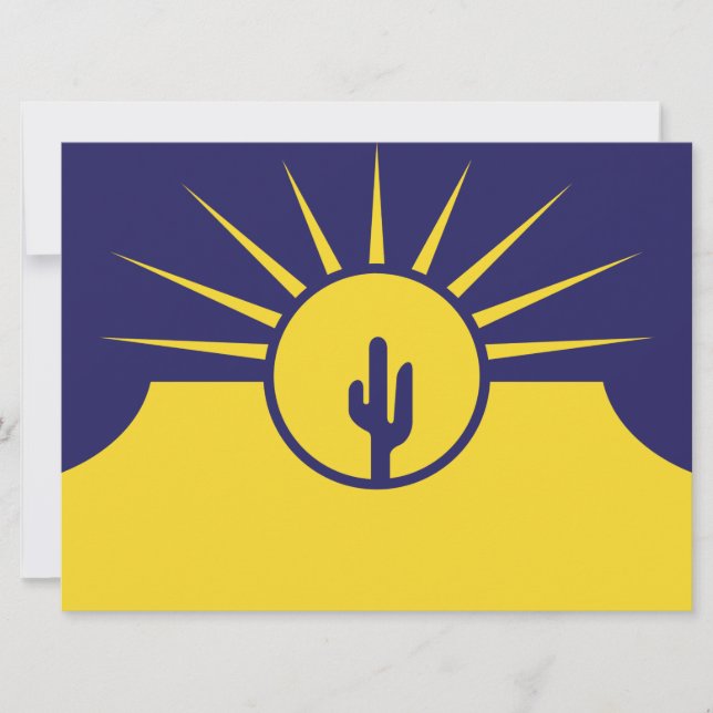 Flagge von Mesa (Arizona, USA) Karte (Vorderseite)