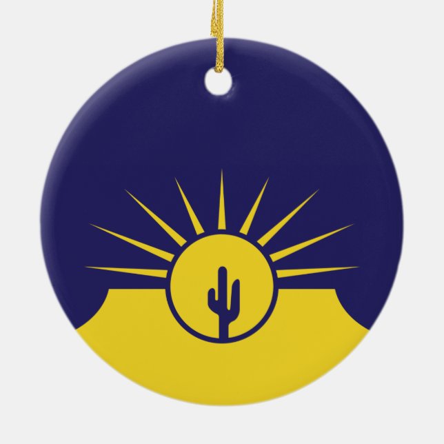 Flagge von Mesa (Arizona, USA) Keramik Ornament (Hinten)