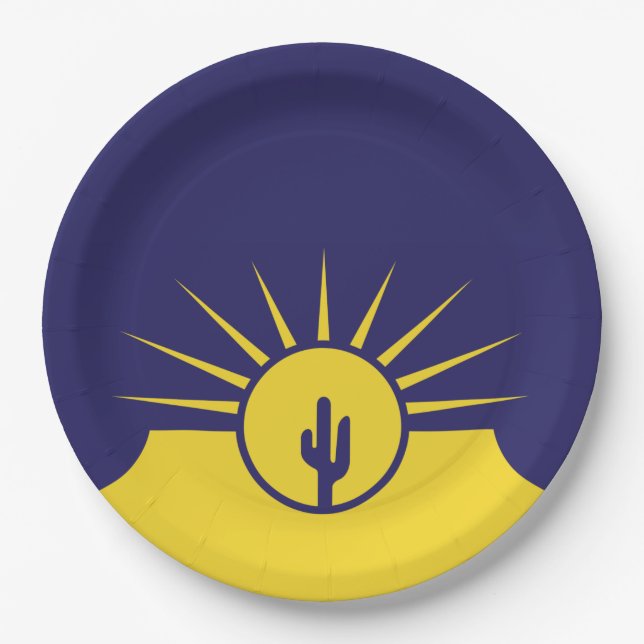Flagge von Mesa (Arizona, USA) Pappteller (Vorderseite)