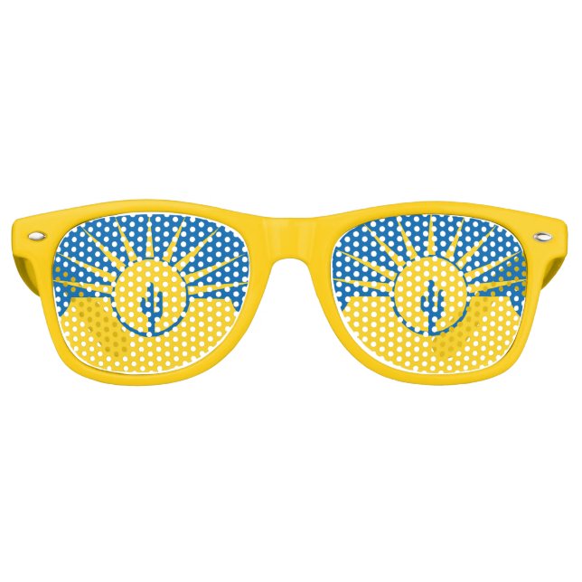 Flagge von Mesa, Retro-Sonnenbrille von Arizona Partybrille (Vorderseite)
