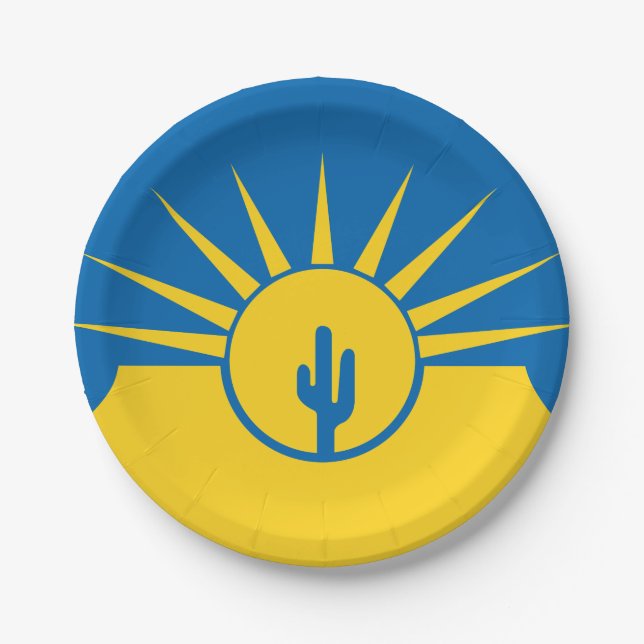 Flagge von Mesa, Teller von Arizona (Vorderseite)