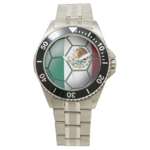 Flagge von Mexiko-Fußball Armbanduhr