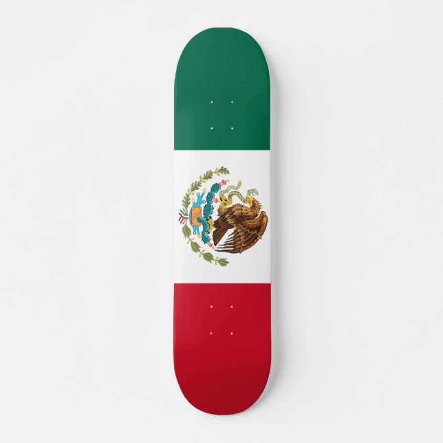 Flagge von Mexiko-Skateboard Skateboard (Vorne)