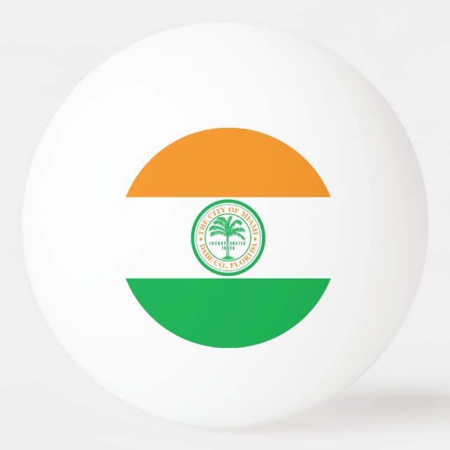Flagge von Miami, Florida Ping-Pong Ball (Vorderseite)