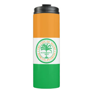 Flagge von Miami, Thermal Tumbler in Florida Thermosbecher