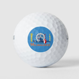 Flagge von Milwaukee (Wisconsin) Golfball
