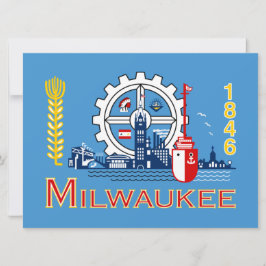 Flagge von Milwaukee (Wisconsin) Karte