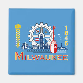 Flagge von Milwaukee (Wisconsin) Magnet