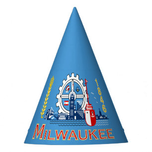 Flagge von Milwaukee, Wisconsin  Partyhütchen