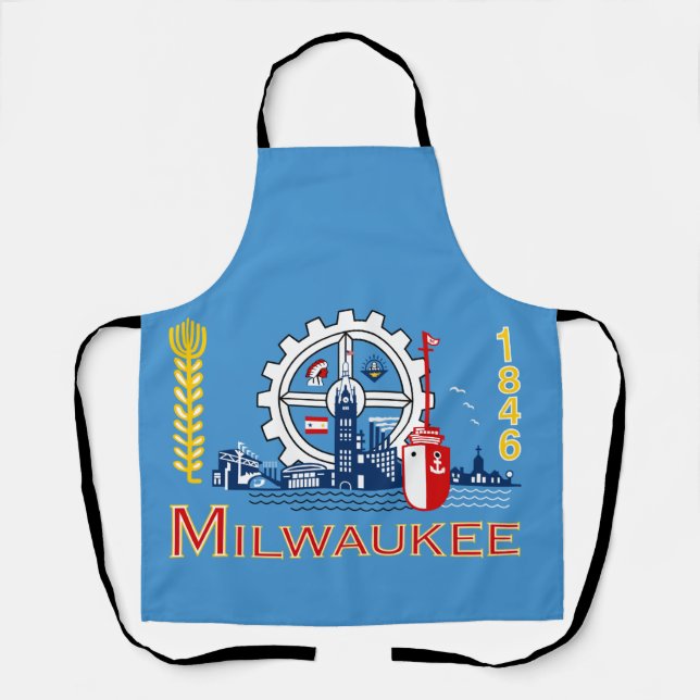 Flagge von Milwaukee, Wisconsin  Schürze (Vorderseite)
