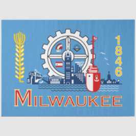 Flagge von Milwaukee (Wisconsin) Seidenpapier