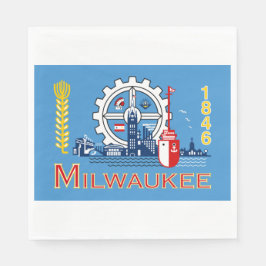 Flagge von Milwaukee (Wisconsin) Serviette