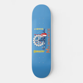 Flagge von Milwaukee (Wisconsin) Skateboard
