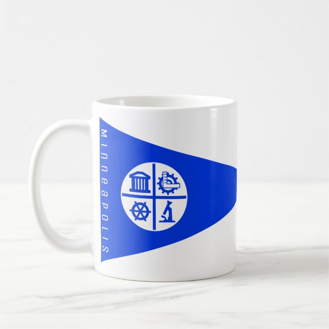 Flagge von Minneapolis Kaffeetasse (Links)
