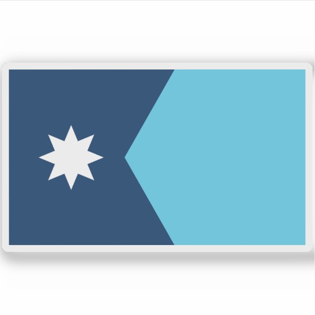 Flagge von Minnesota Aufkleber (Vorderseite)