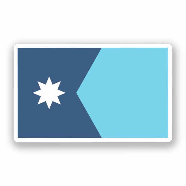 Flagge von Minnesota Aufkleber (Vorderseite)