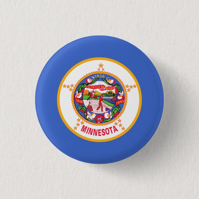 Flagge von Minnesota, Flagge von Minnesota Button (Vorderseite)