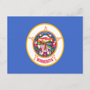 Flagge von Minnesota Postkarte