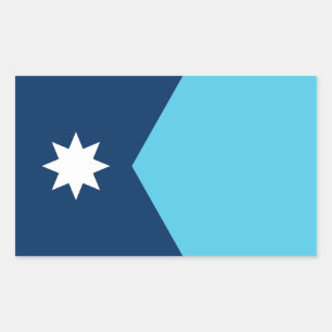 Flagge von Minnesota Rechteckiger Aufkleber