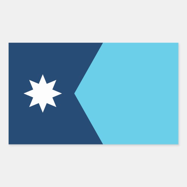 Flagge von Minnesota Rechteckiger Aufkleber (Vorderseite)