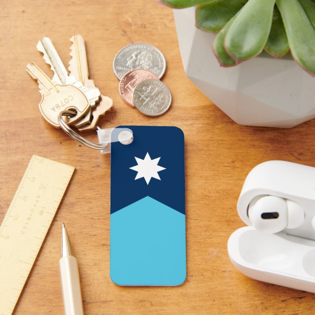 Flagge von Minnesota Schlüsselanhänger (Schreibtisch)