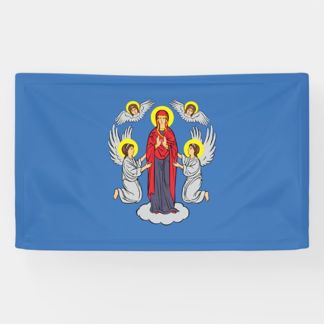 Flagge von Minsk (Belarus) Banner (Horizontal)