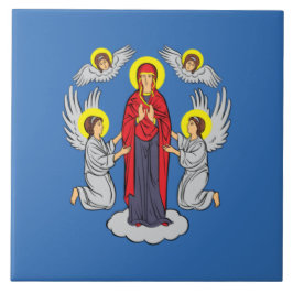 Flagge von Minsk (Belarus) Fliese