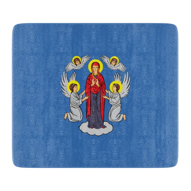 Flagge von Minsk (Belarus) Schneidebrett (Vorderseite)