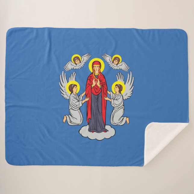 Flagge von Minsk (Belarus) Sherpadecke (Vorderseite (Horizontal))