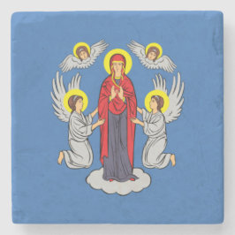 Flagge von Minsk (Belarus) Steinuntersetzer